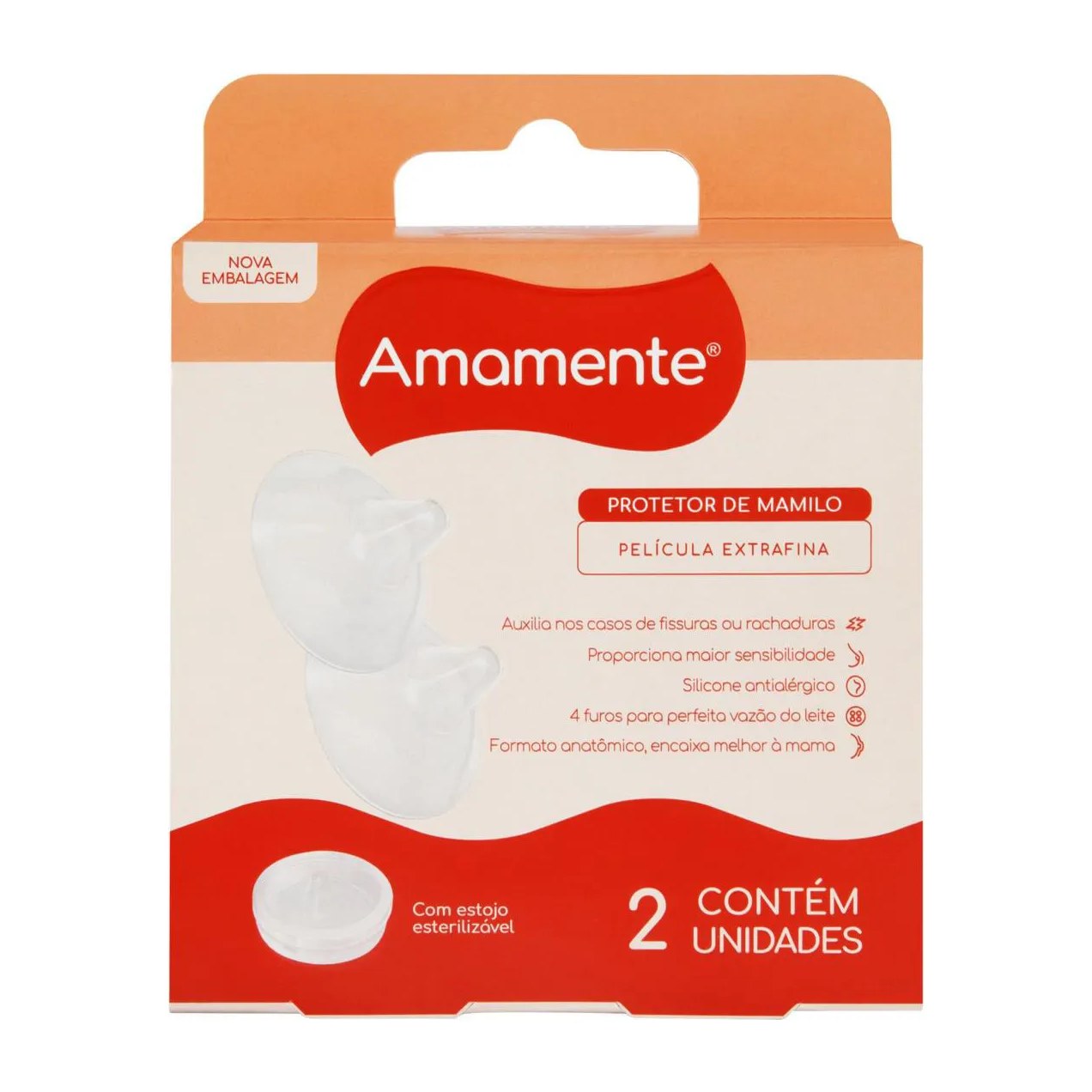 Protetor de Mamilo Amamante Bico de Silicone 2 unidades