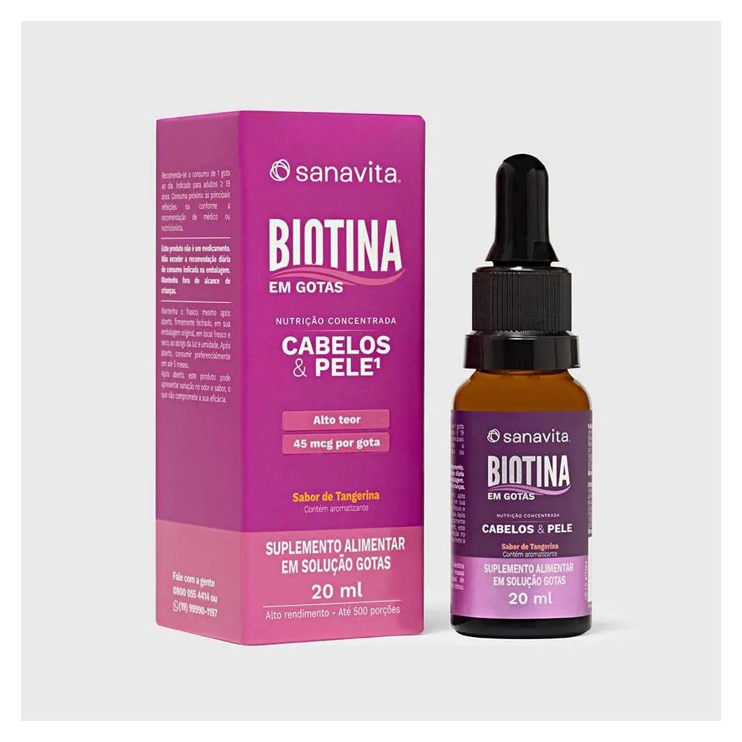Biotina em Gotas Frasco. 20ml