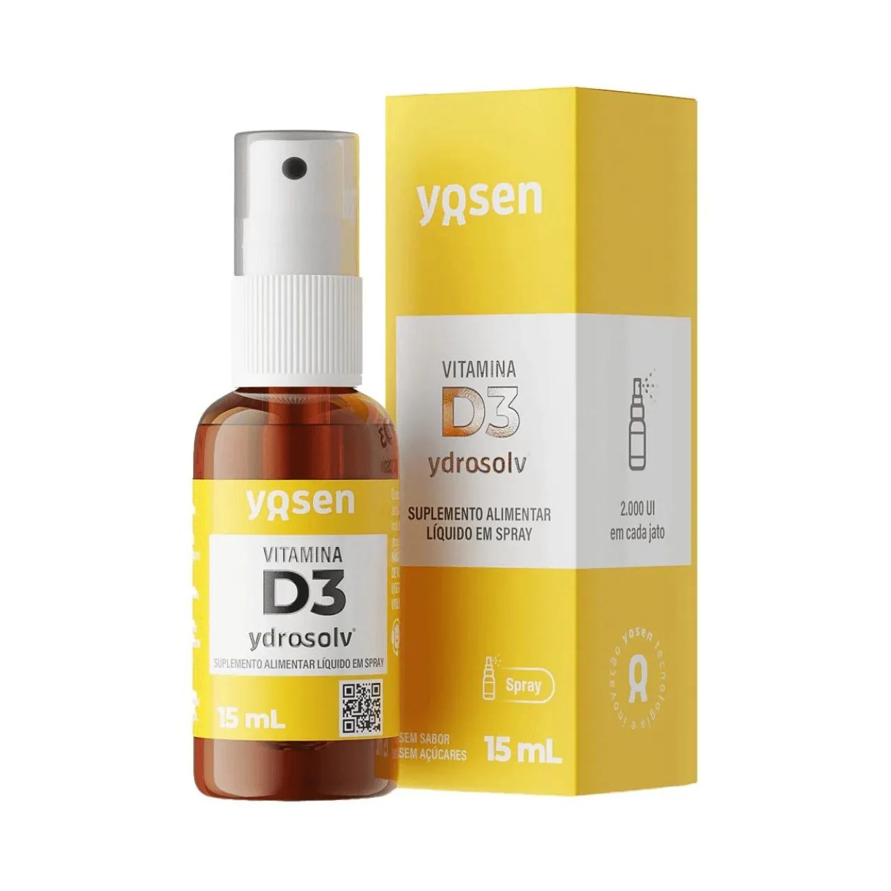 Vitamina D3 Ydrosolv em Spray - 15ml Yosen