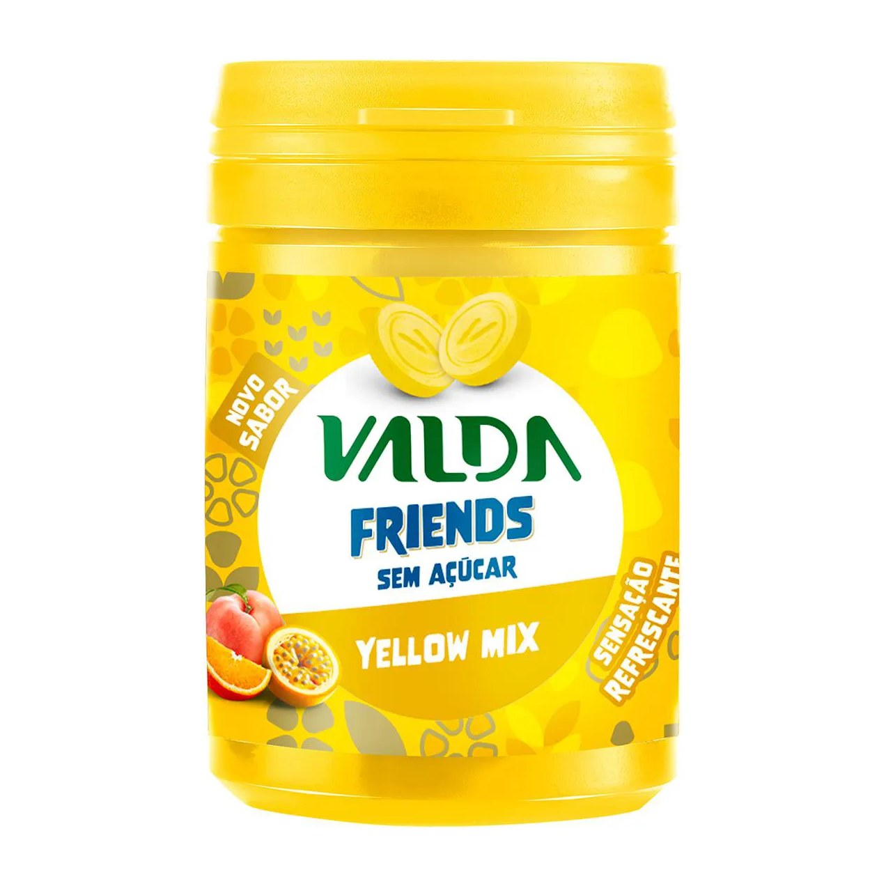 Pastilhas Valda Friends Frutas Amarelas Sem Açúcar 50g