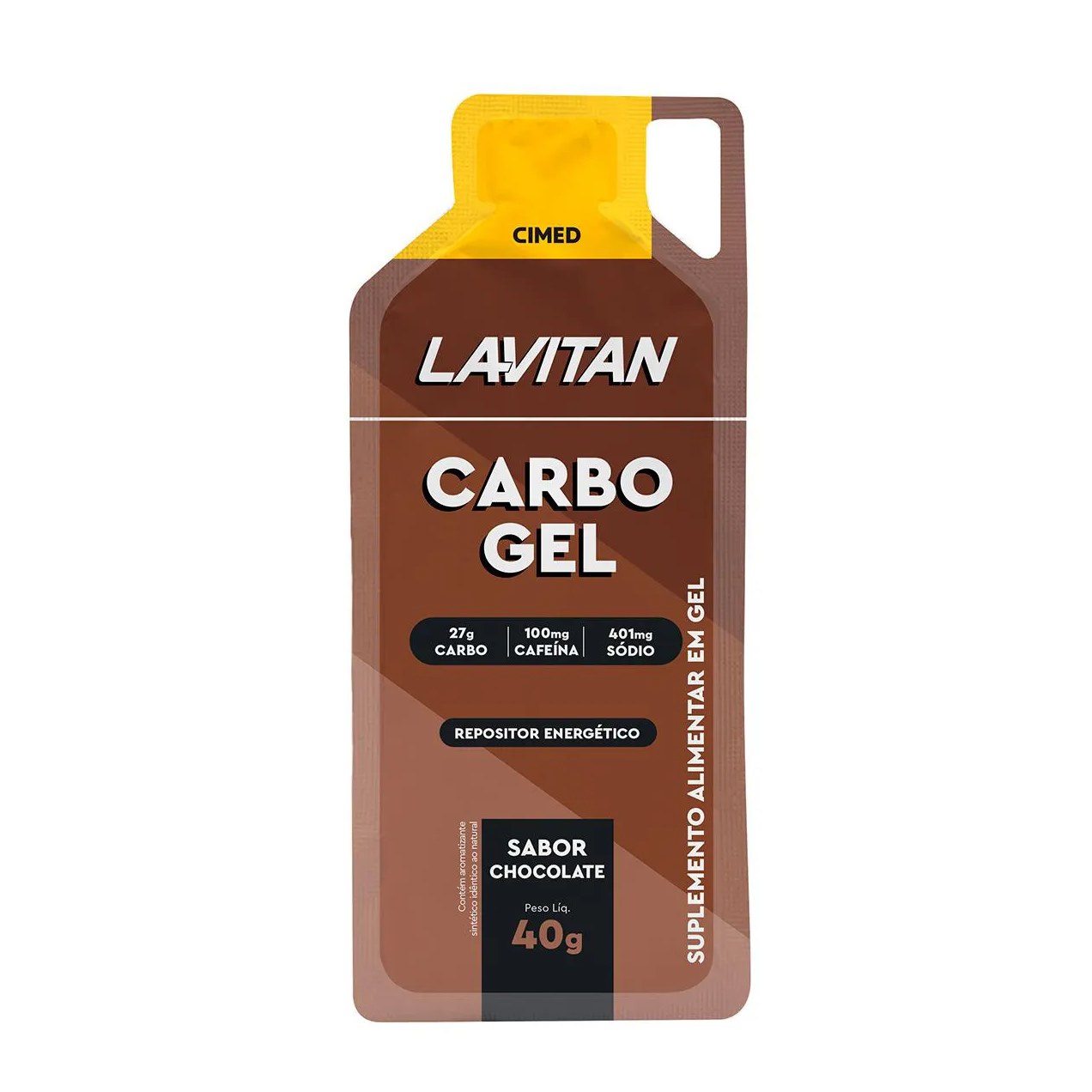Suplemento Energético Carbo Gel Lavitan Chocolate Sachê 40g