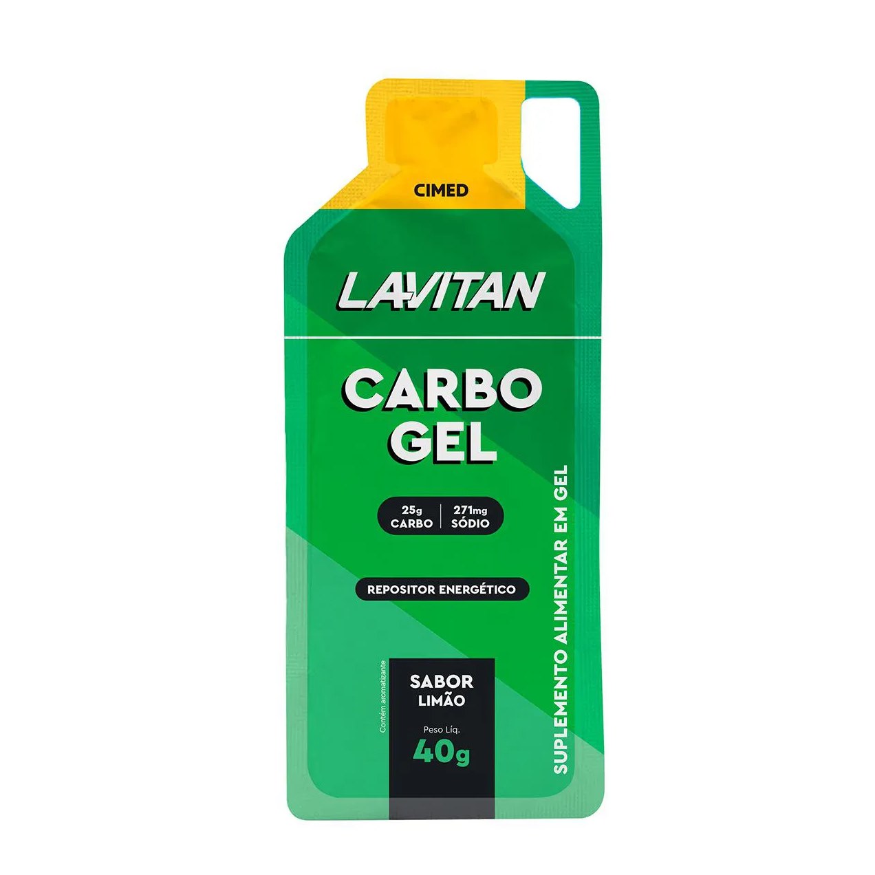 Suplemento Energético Carbo Gel Lavitan Limão Sachê 40g