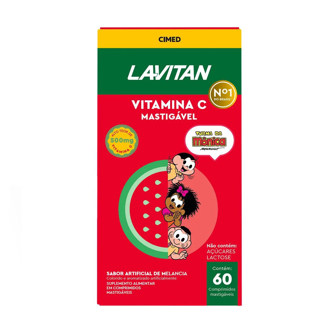 Vitamina C Mastigável Lavitan Melancia 60 Comprimidos