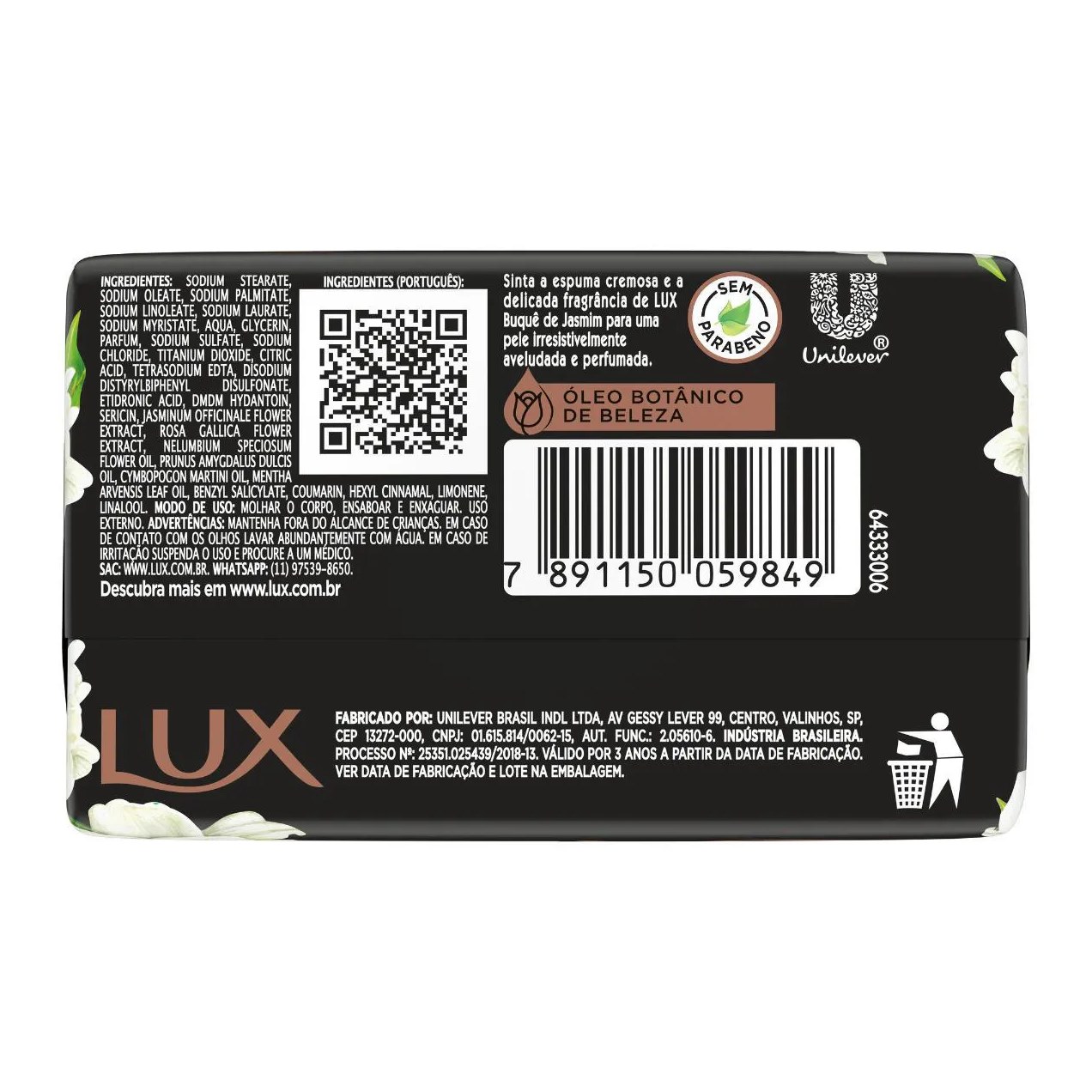Sabonete em Barra Lux Botanicals Buquê de Jasmim 85g
