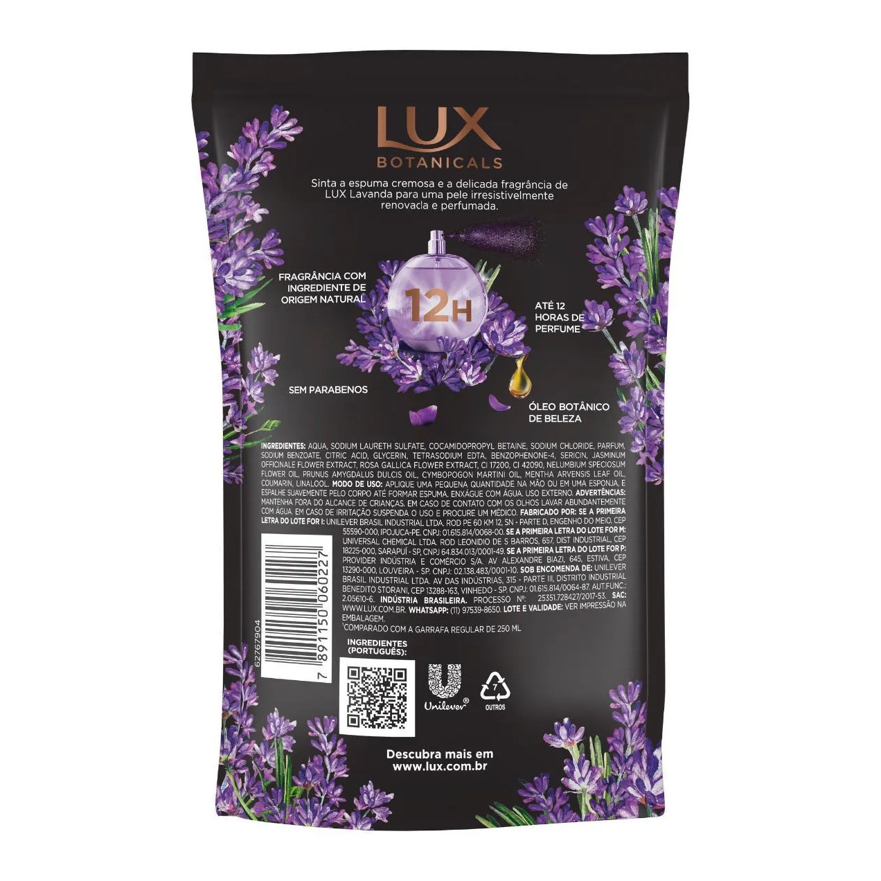 Refil Sabonete Líquido Lux Botanicals Lavanda com 200ml