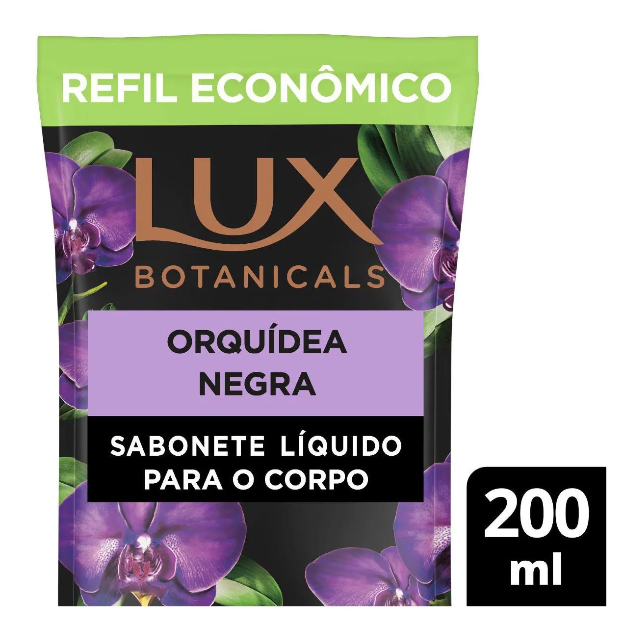 Sabonete Líquido Lux Botanicals Orquídea Negra Refil com 200ml