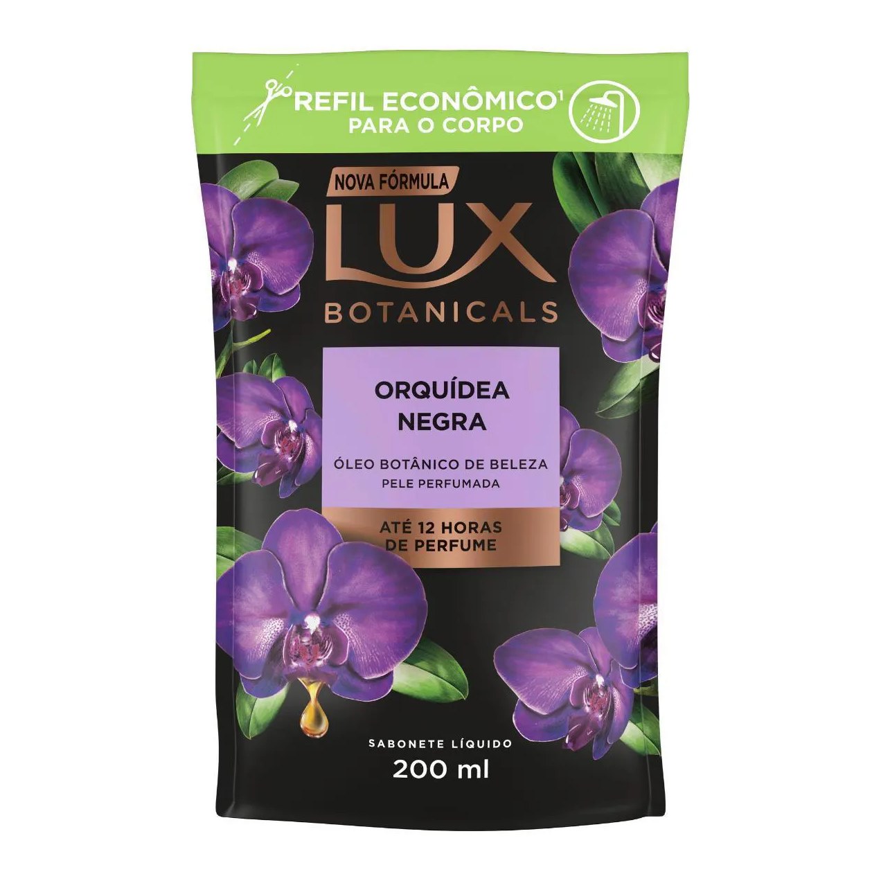 Sabonete Líquido Lux Botanicals Orquídea Negra Refil com 200ml