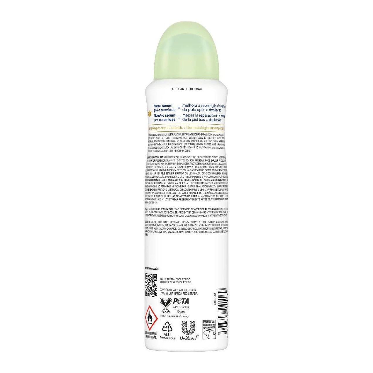 Desodorante Antitranspirante Aerosol Dove Go Fresh Pepino e Chá Verde Feminino 48h 150ml
