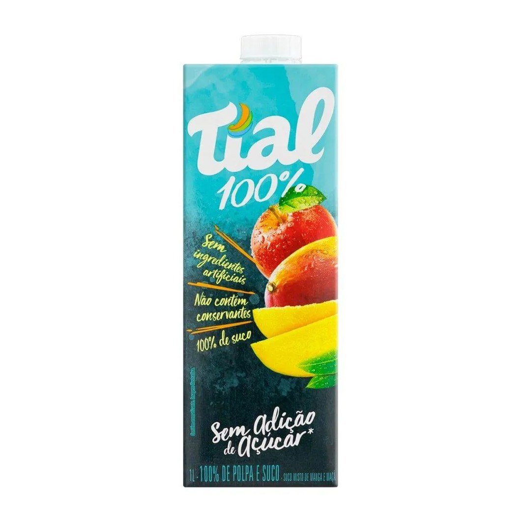 Suco Tial 100% Manga com Maçã 1l - Embalagem com 12 unidades
