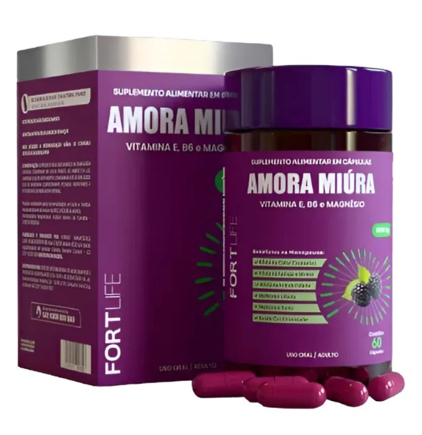 Amora Miúra Suplemento Alimentar 1000mg Fortlife C/60 cápsulas