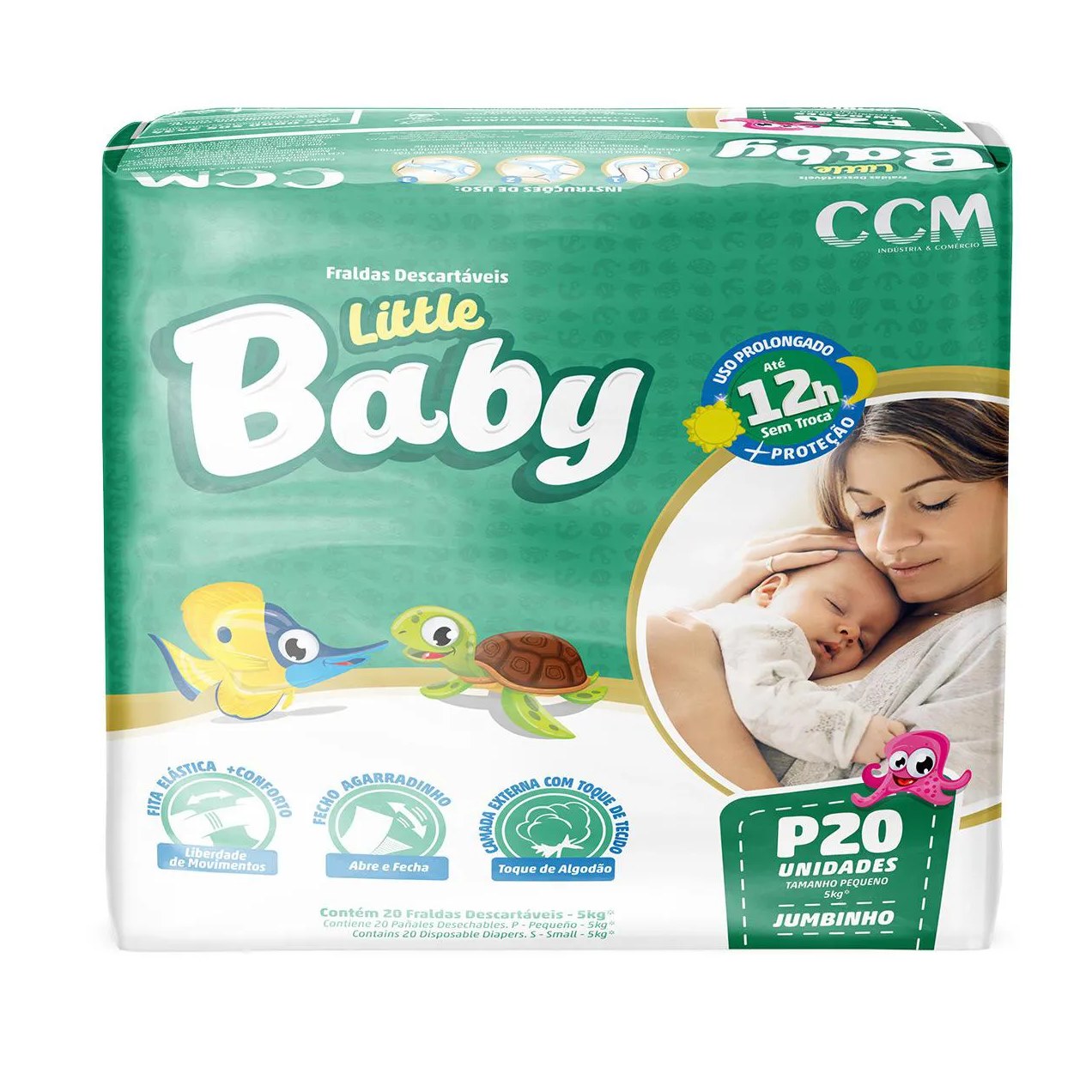 Fralda Descartável Little Baby Jumbinho P 20 unidades