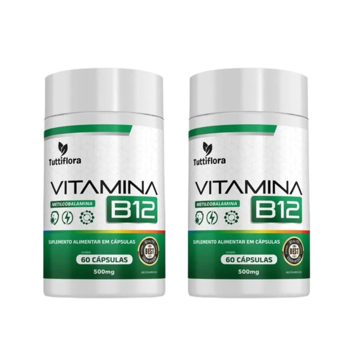 Kit 2x Vitamina B12 (metilcobalamina) 60 cápsulas Tuttiflora