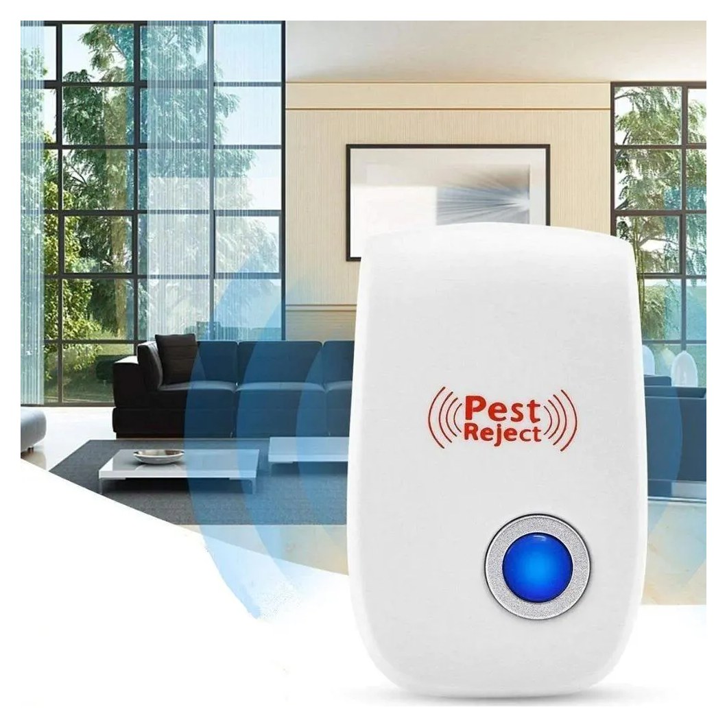 REPELENTE ELETRÔNICO ULTRASSÔNICO ANTI-PRAGAS Branco