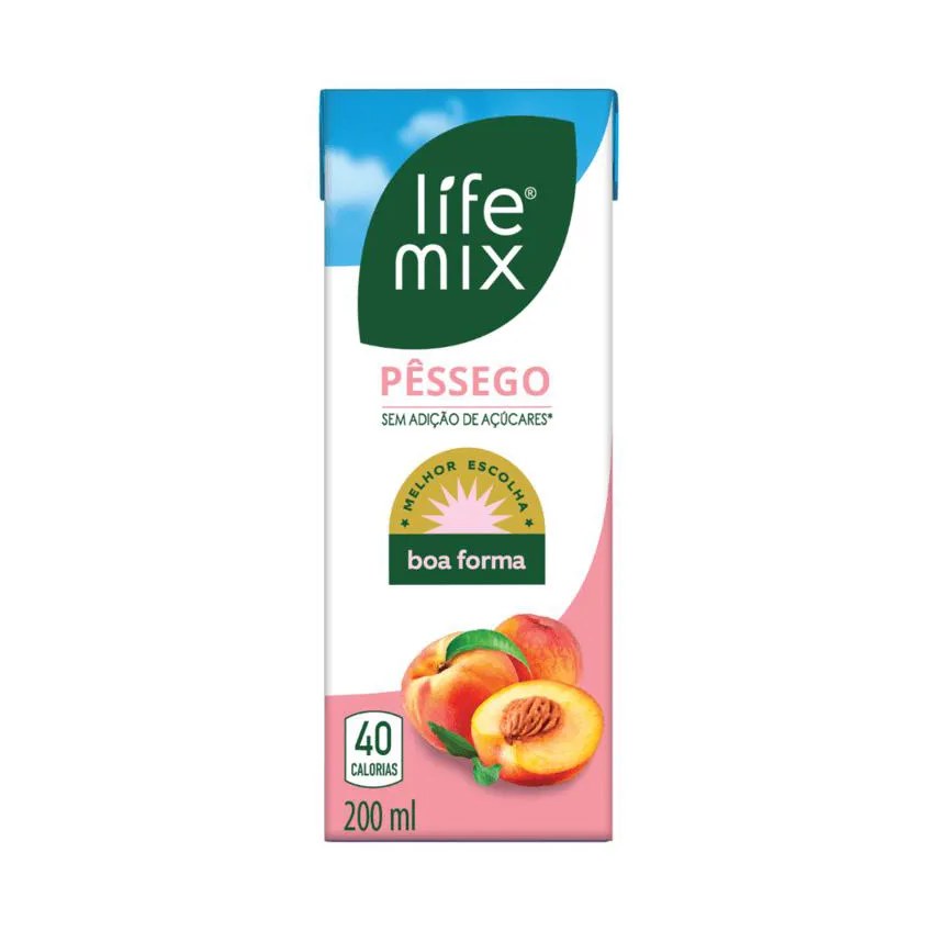 Suco sem Adição de Açúcares Pêssego Life Mix 200ml