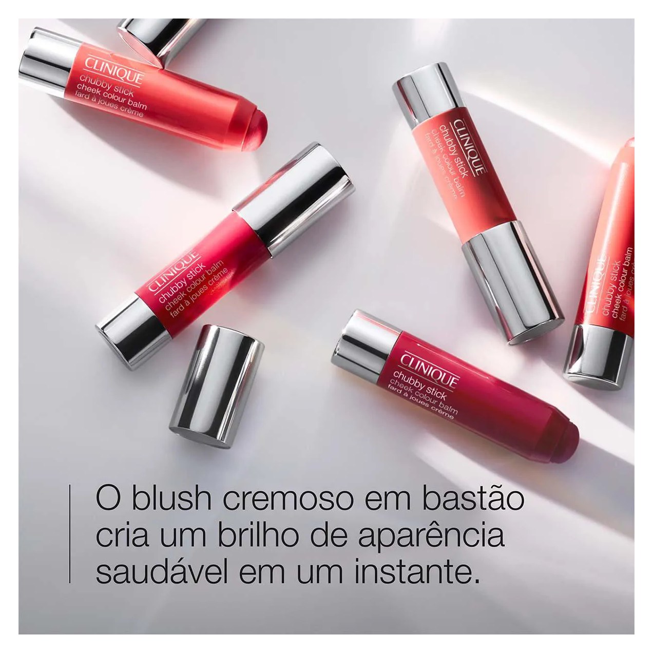 Blush em Bastão Clinique Chubby Stick 6g - Roly Poly Rosy