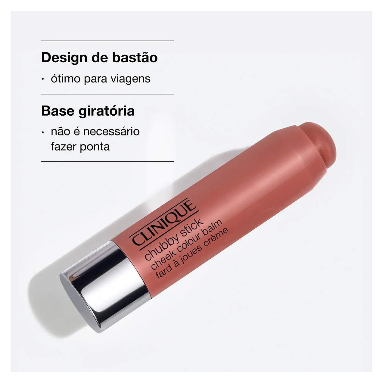 Blush em Bastão Clinique Chubby 6g - Plumped Up Peony