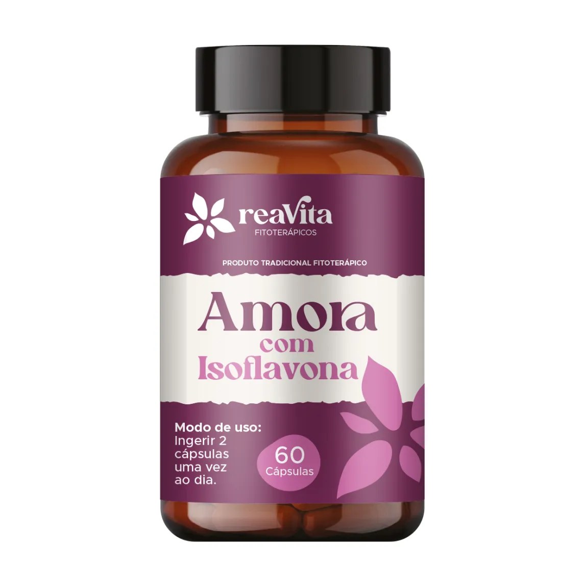 Suplemento Natural Amora Miúra com Isoflavona 500mg 60 Cápsulas