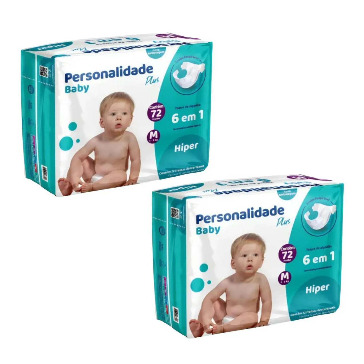 Kit C2 Fralda Infantil Baby Plus M C72 - Personalidade