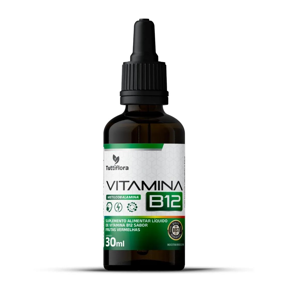 Vitamina B12 (metilcobalamina) 30ml Sabor Frutas Vermelhas Tuttiflora