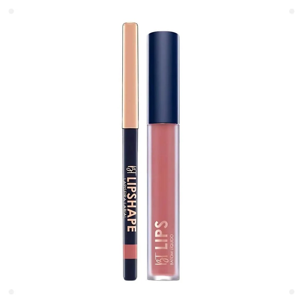 Kit Bruna Tavares Bt: Batom Líquido Victoria e Lapiseira Labial Rose Brown