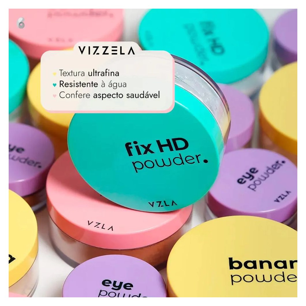 Pó Translucido Fix Hd Powder Vizzela 15g