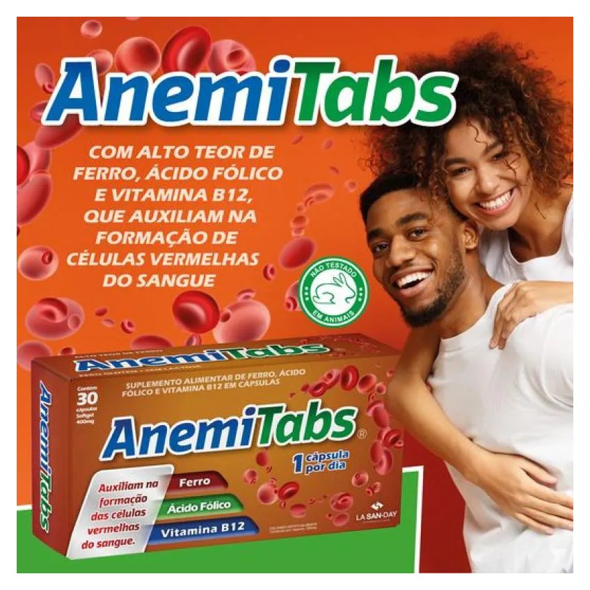 Anemitabs Suplemento Alimentar 30 Comprimidos Lan Say Day