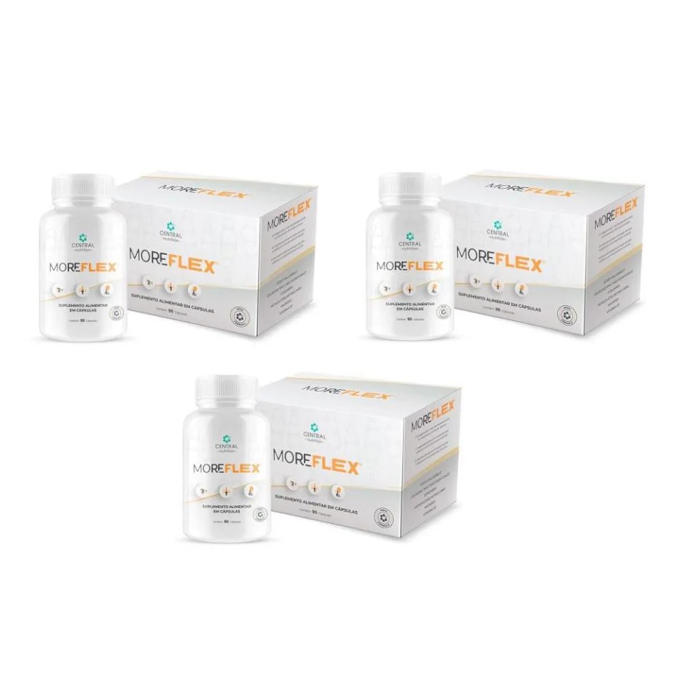 Kit com 3 Moreflex 90 cápsulas - Central Nutrition