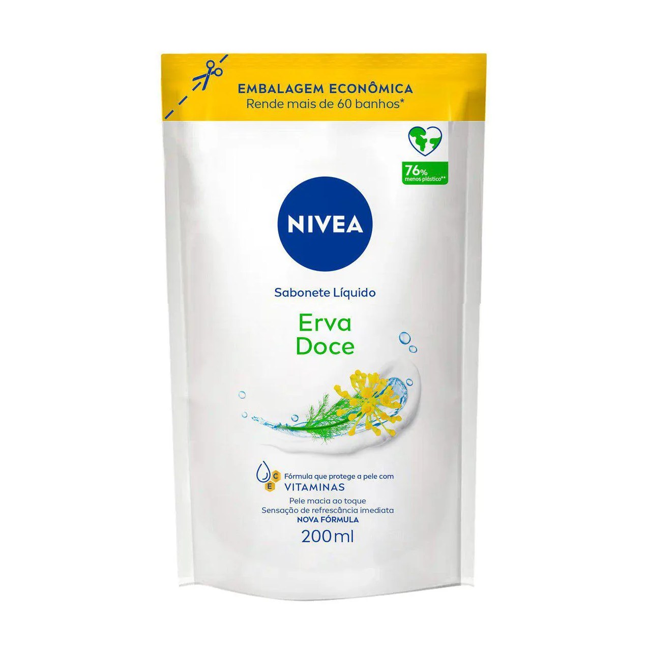 Refil Sabonete Líquido Nivea Erva Doce com 200ml