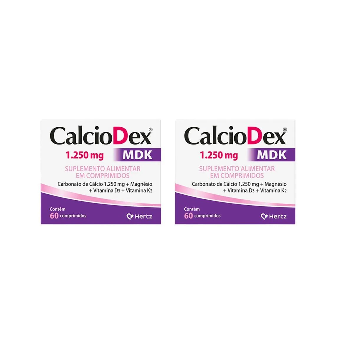 Kit 2 Calciodex Mdk 1250mg - 60 Cpr - Kley Hertz