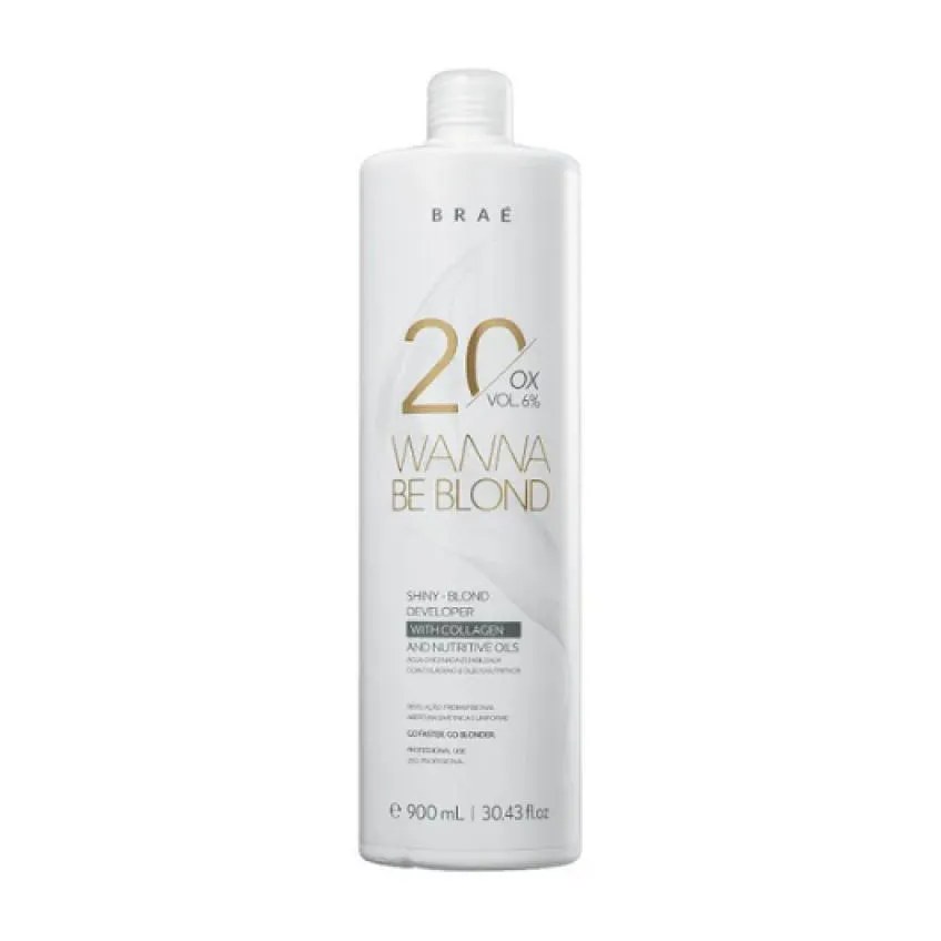 Brae - Wanna Be Blond 6% - Agua Oxigenada 20 Volumes 900 Ml