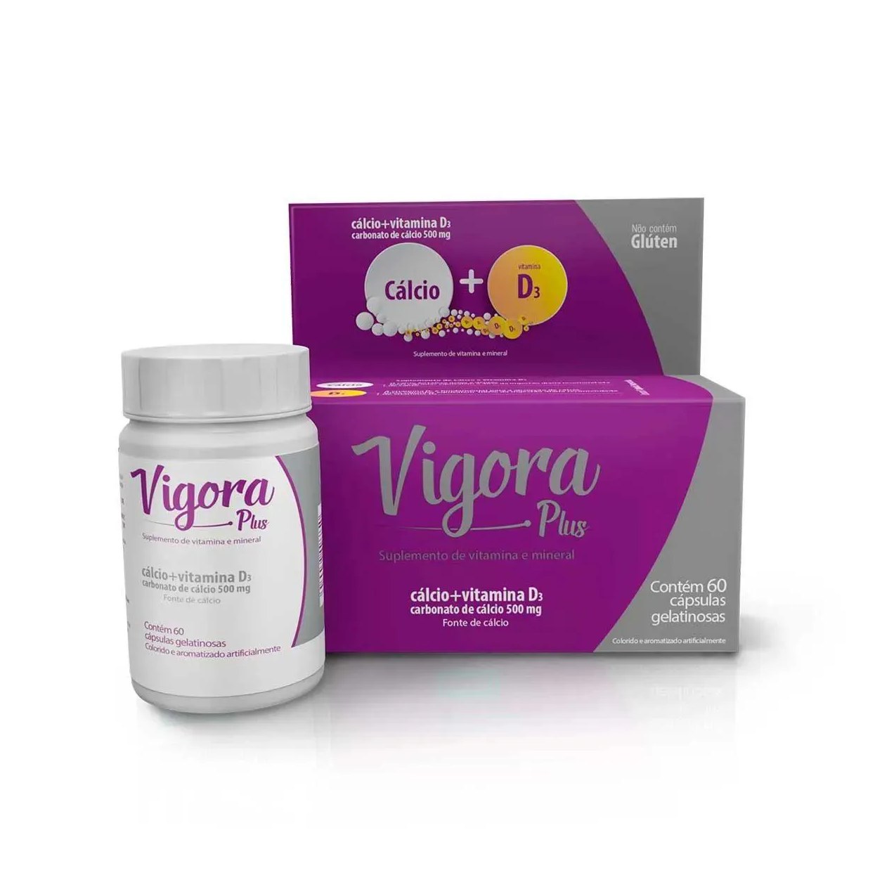 Vigora Plus Mulher Cálcio Calcium +vit D3 C/ 60 cápsulas