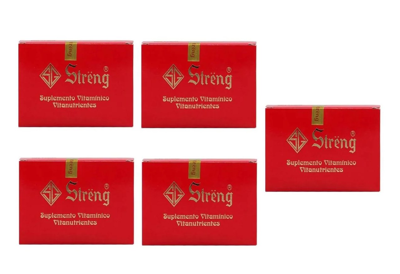KIT 5 SUPLEMENTO VITAMíNICO STRENG 16 FRASCOS - KRONER