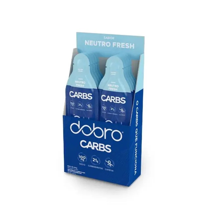 Carbs Gel Dobro (display 10 Sachês 30g) - Sabor: Neutro Fresh