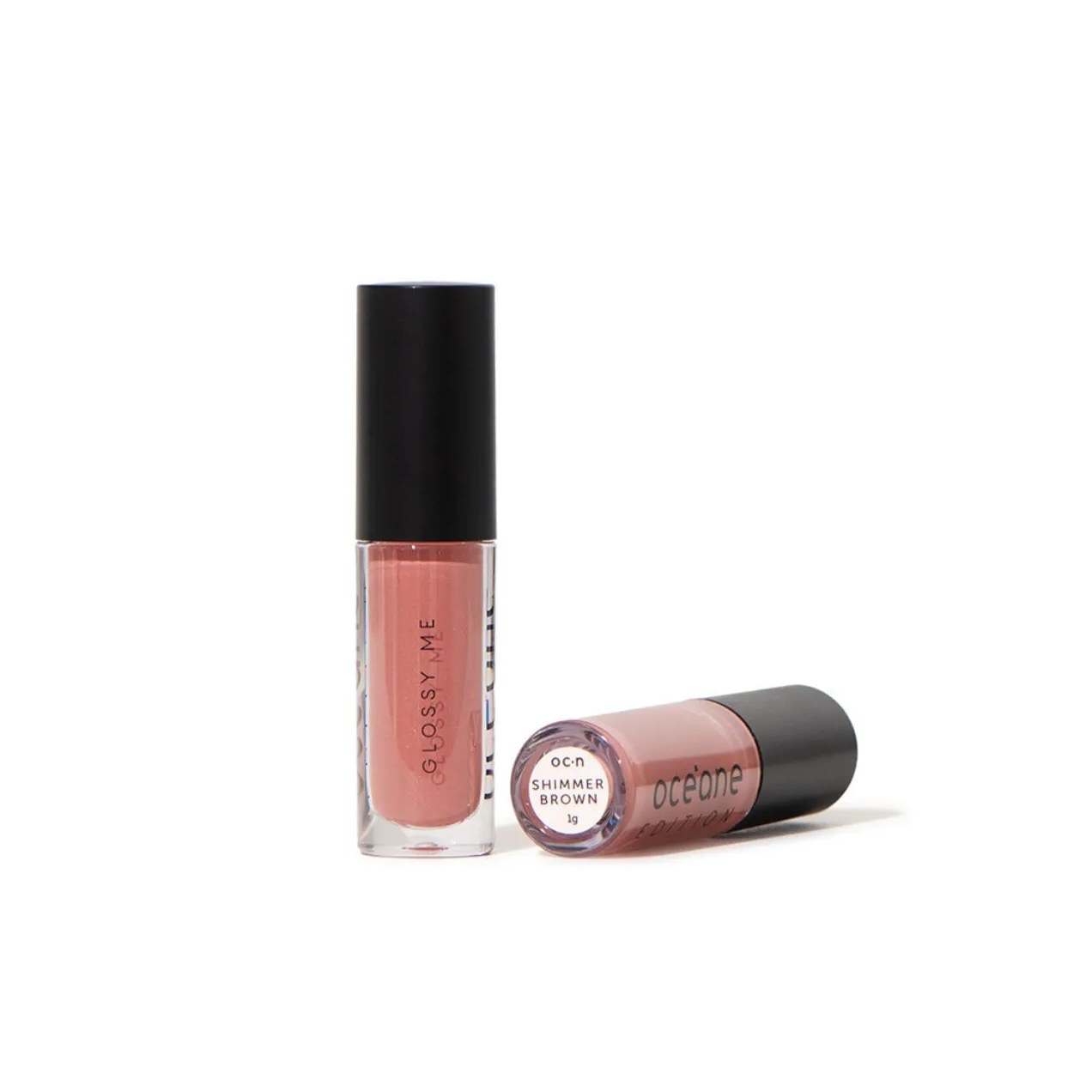 Mini Brilho Labial Oceane Glossy Me Shimmer Brown Nude 1g