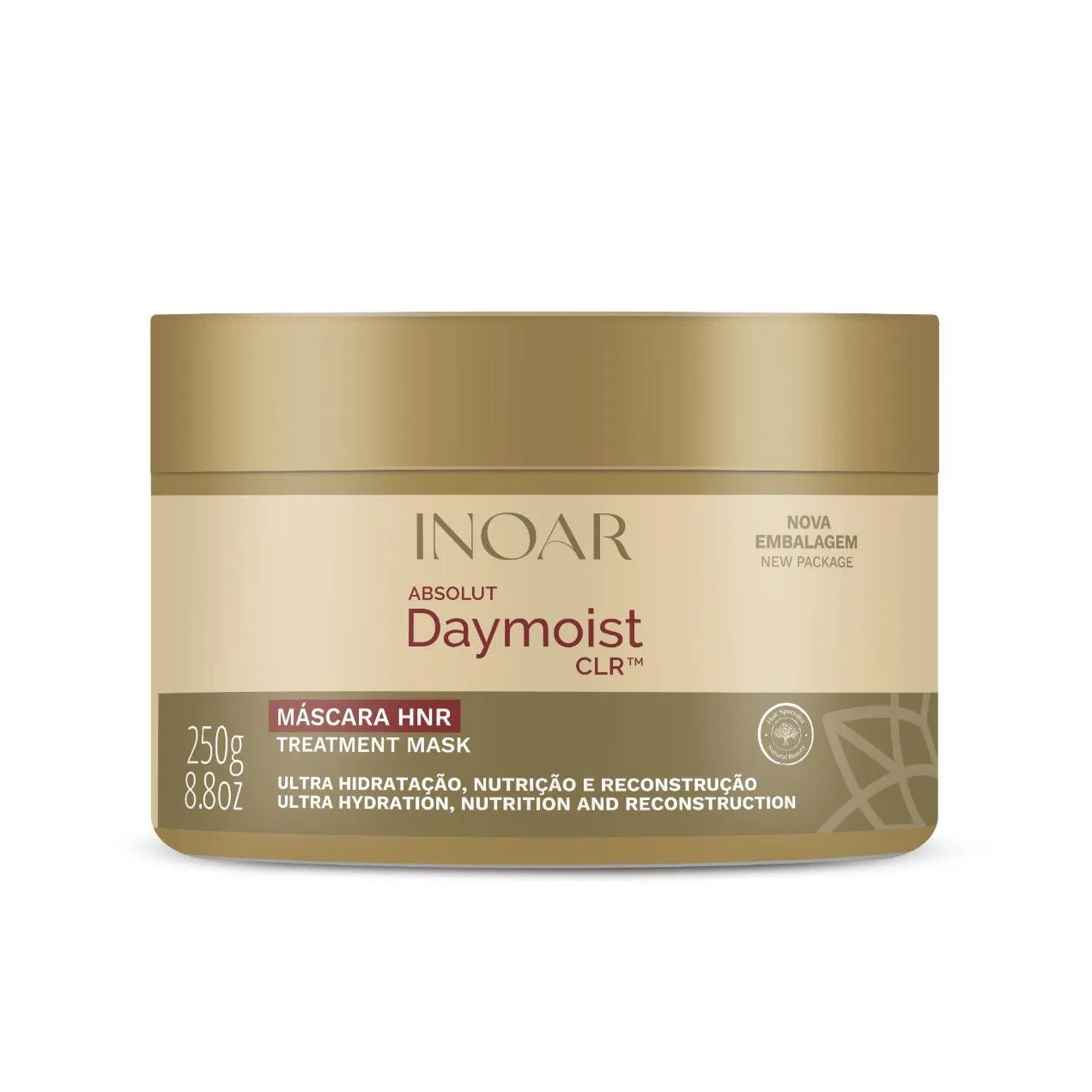 Máscara de Reparação Cabelo Danificado Inoar Absolut Daymoist CLR 250ml