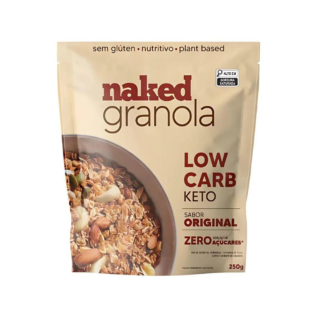Granola Low Carb Original Naked Nuts 250g U Unica