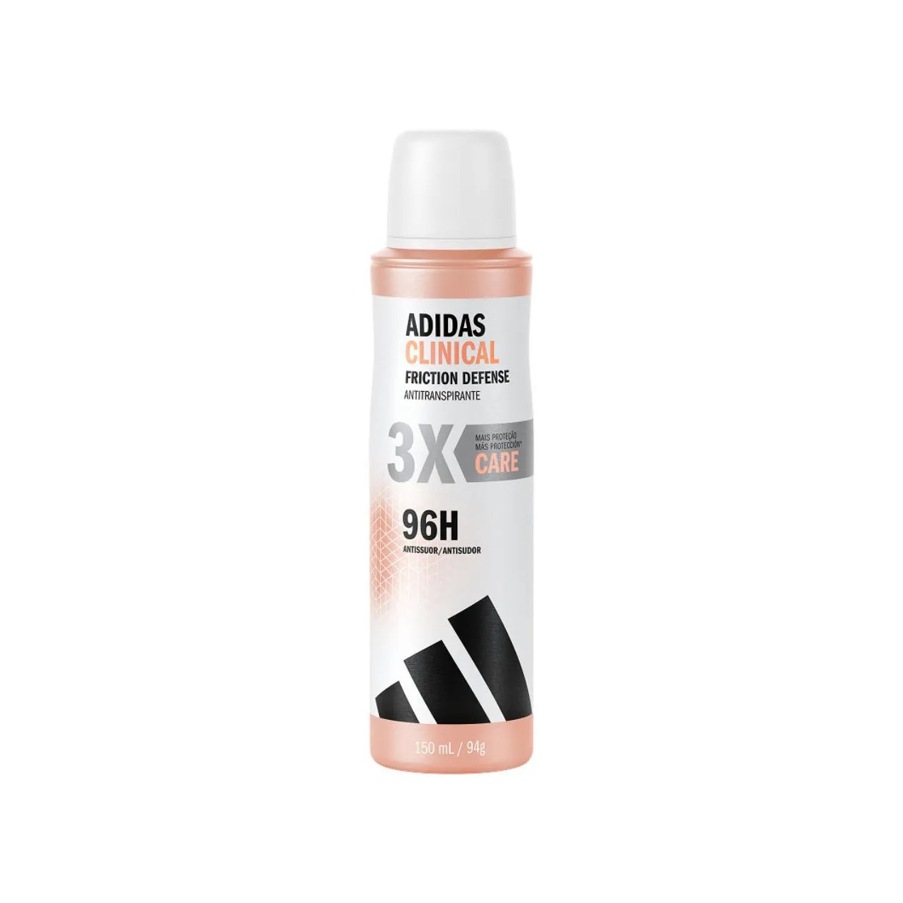 Desodorante Antitranspirante Aerossol Adidas Clinical Friction Defense Care Feminino 96h 150ml