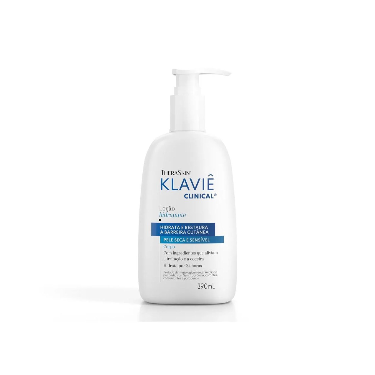 Loção Hidratante TheraSkin Klaviê Clinical Pele Seca e Sensível Uso Adulto e Infantil com 390ml