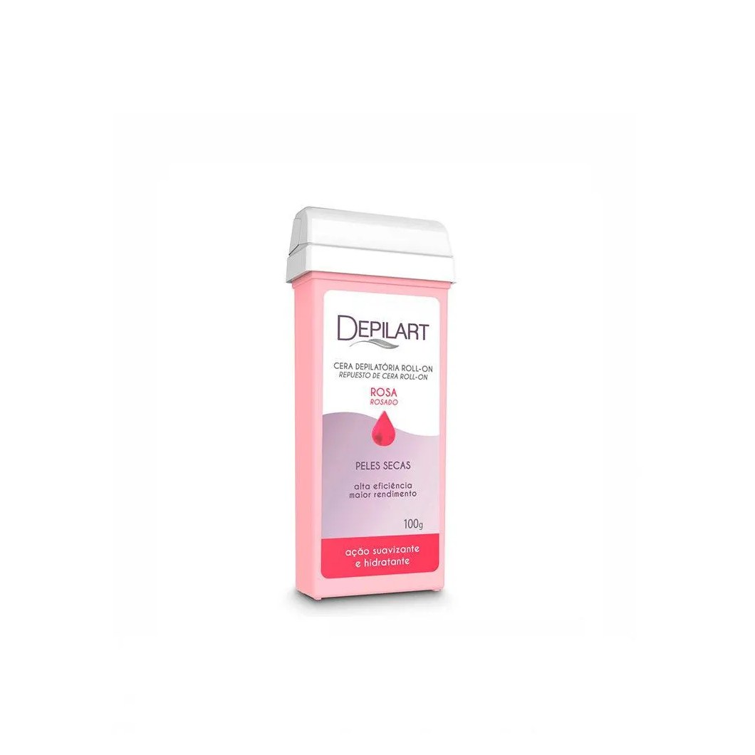Cera Depilatória Roll On Depilart Rosa Refil 100g