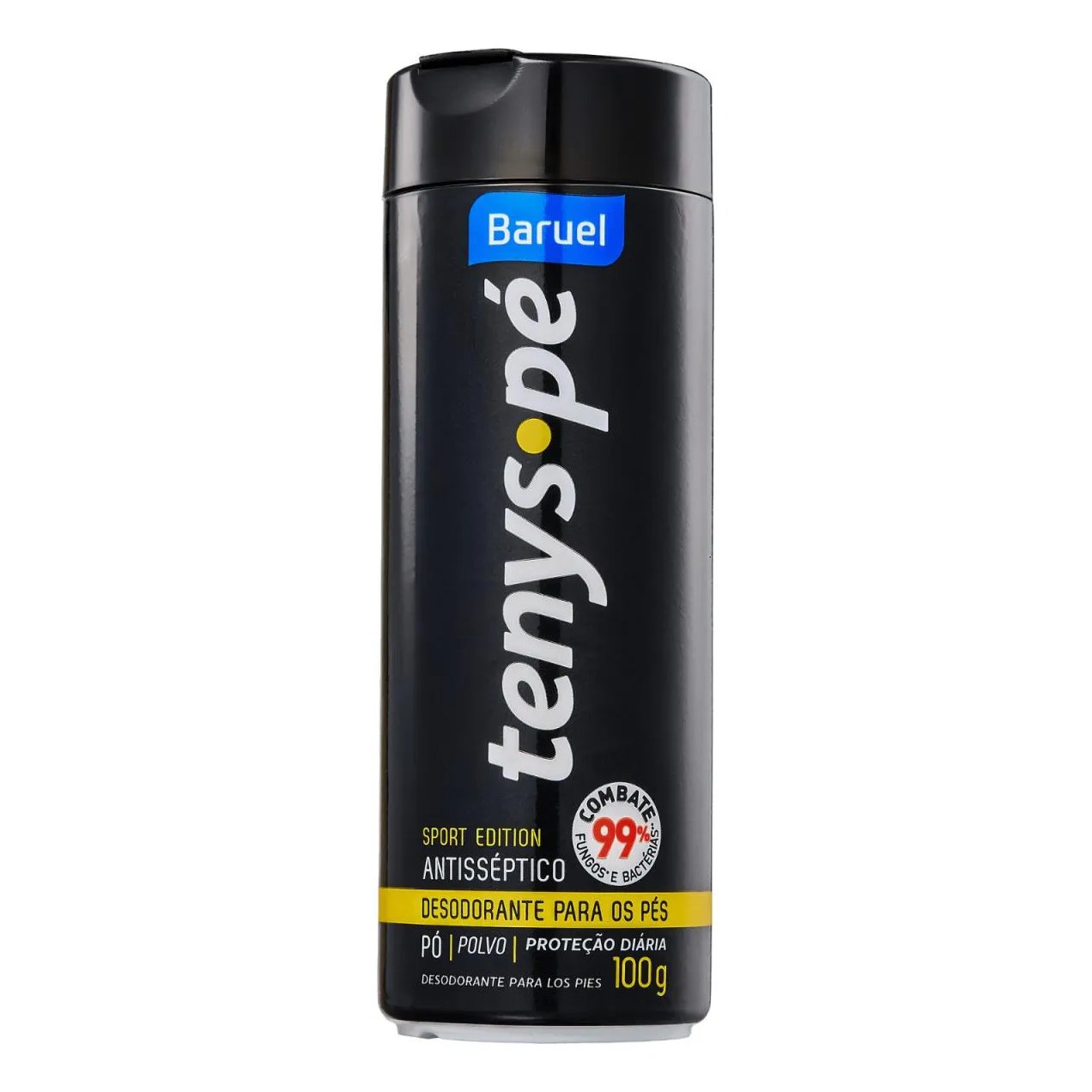 Talco Desodorante Tenys Pé Sport 100g Preto – Baruel