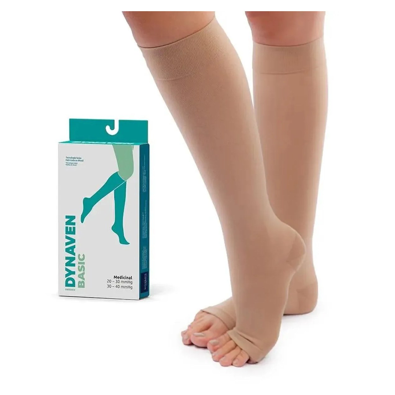 Sigvaris Dynaven Basic Meia de Compressão 20–30 Mmhg Panturrilha Bege G2