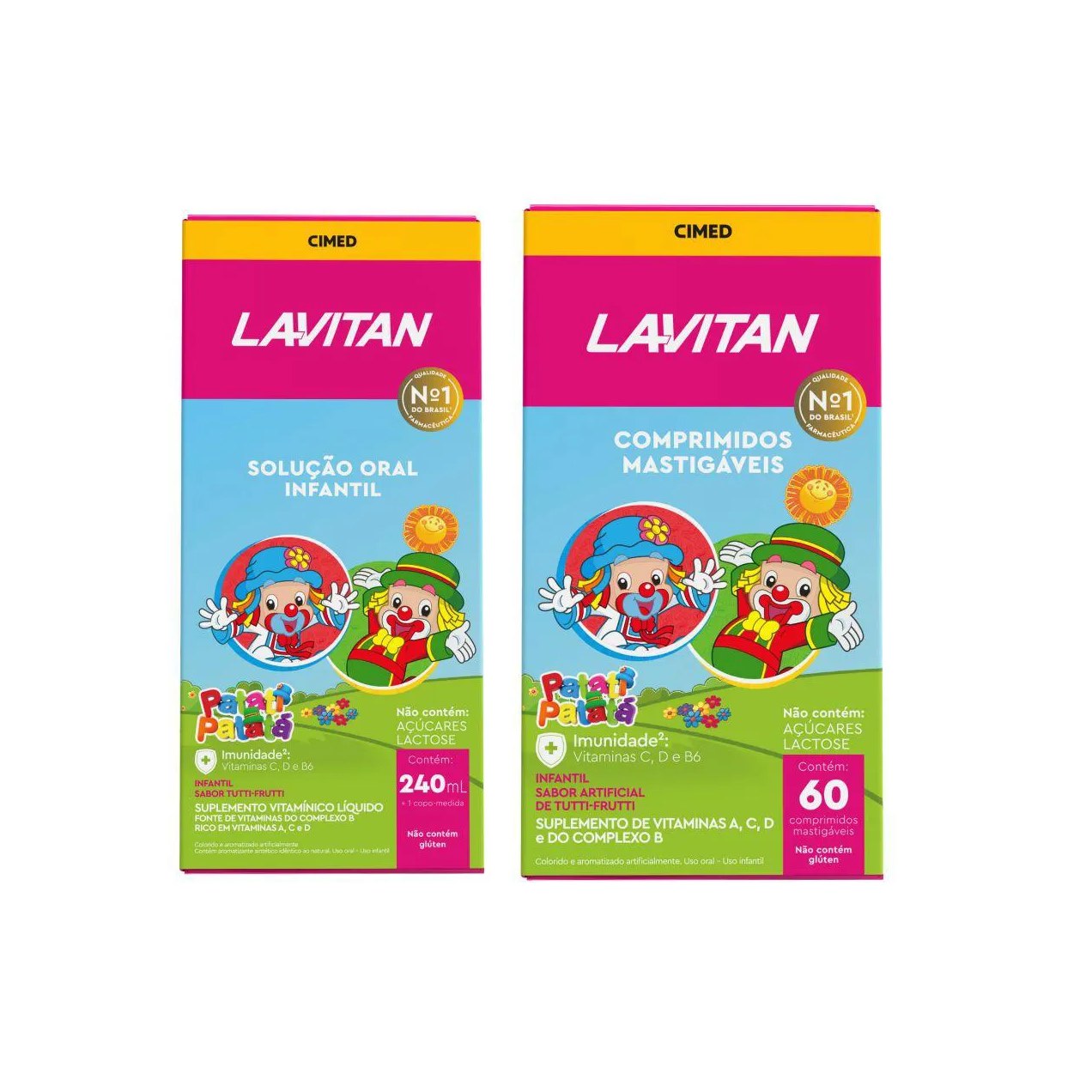 Kit Suplemento Alimentar Lavitan Kids Tutti Frutti Oral e Comprimidos