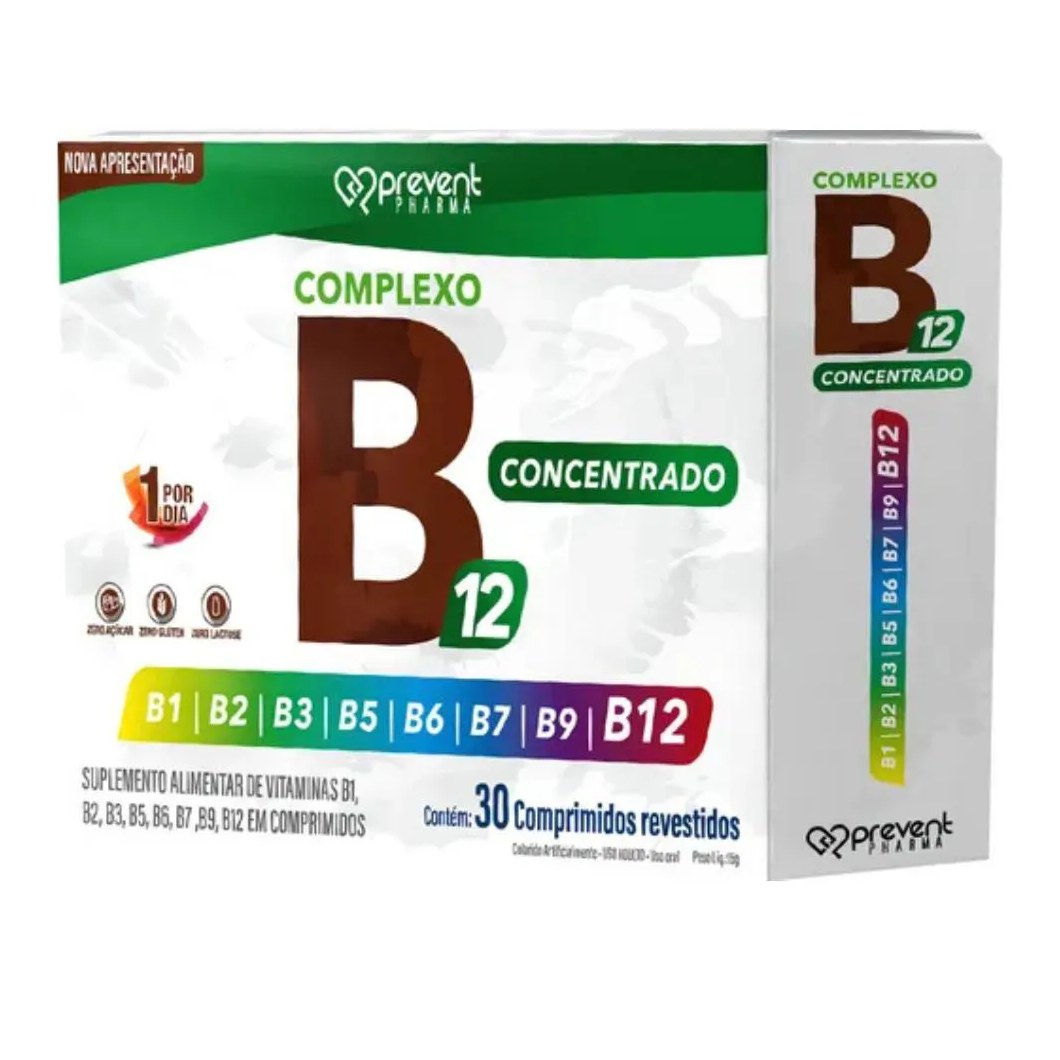 Complexo B Concentrado C/30 cápsulas - Prevent Pharma