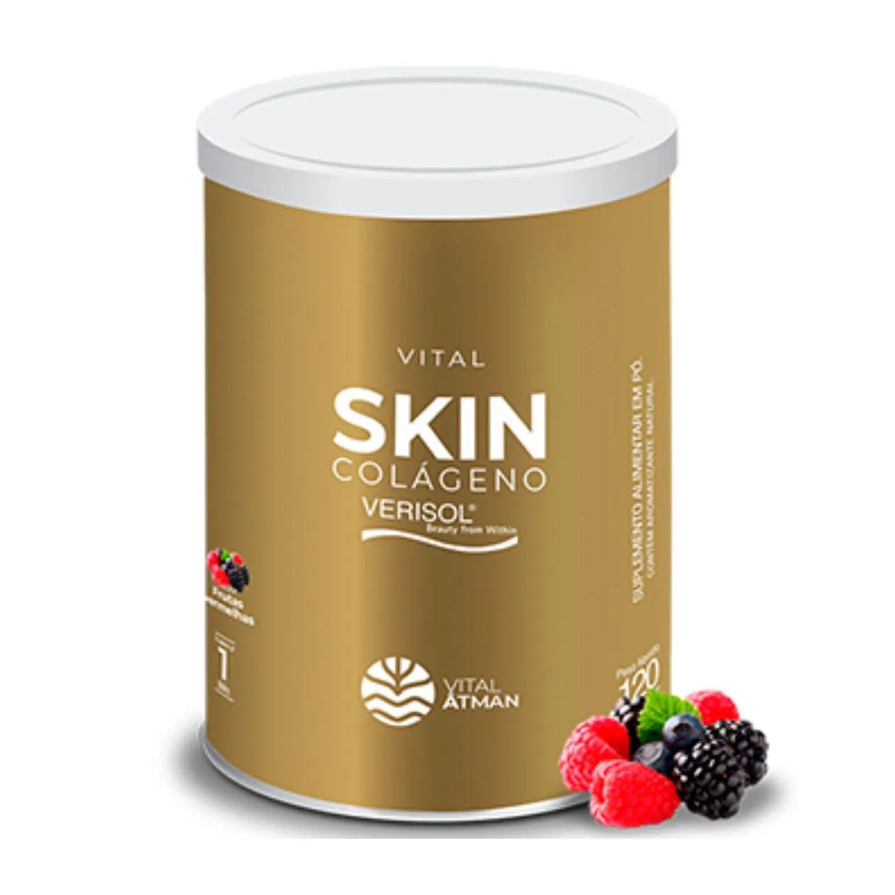 Vital Skin Colágeno Frutas Vermelhas Verisol Vitaminas