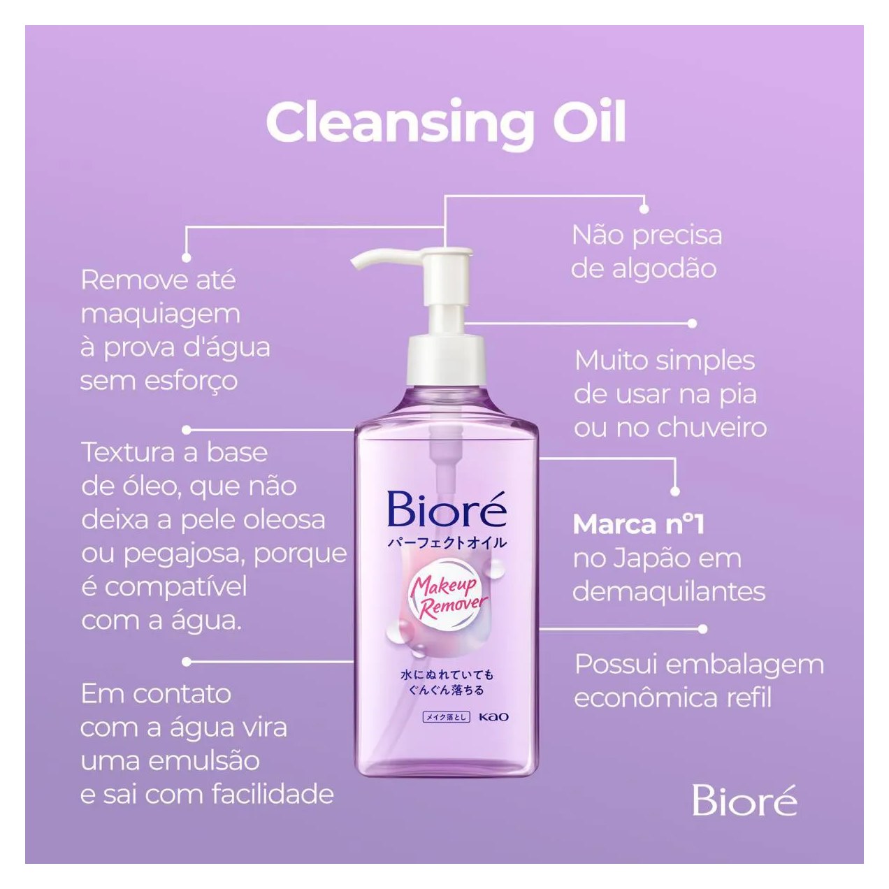 Óleo de Limpeza Demaquilante Bioré Cleansing 230ml