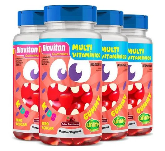Multivitamínico Kids 30 Gomas 4 X Unilife