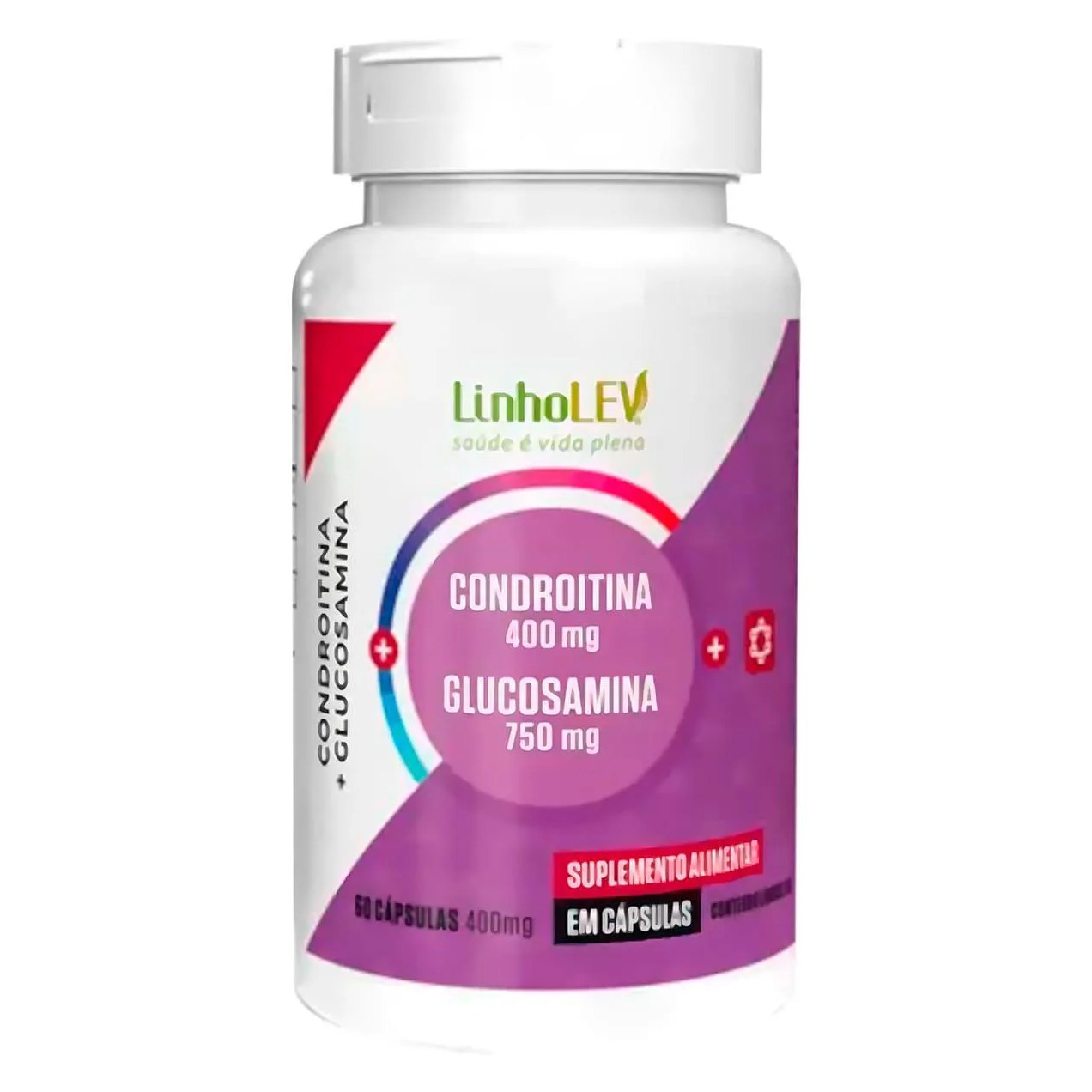 Condroitina e Glucosamina 60 cápsulas Linho Lev
