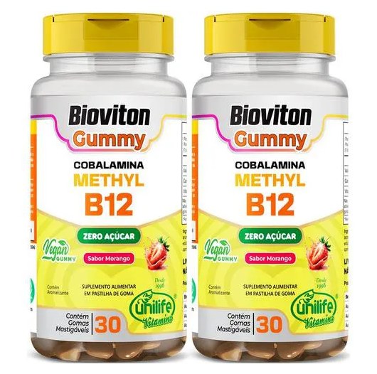 Cobalamina Methyl Vitamina B12 2 X 30 Gomas Unilife