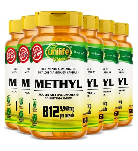 Vitamina B12 Metilcobalamina 6 X 60 Cápsulas Unilife