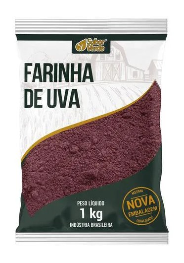 Farinha de Uva Pura 1kg Sabor Verde